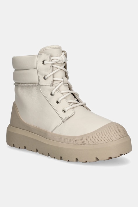Kožené členkové topánky UGG Neumel High Weather Hybrid pánske, béžová farba, 1158208-BHTP