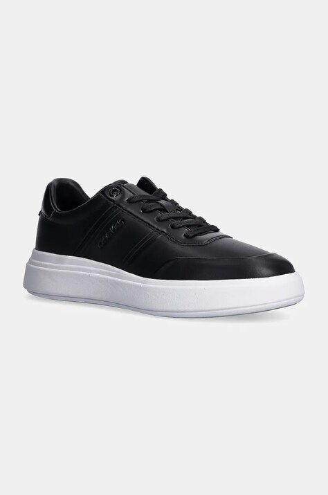 Tenisky Calvin Klein LOW TOP LACE UP HF čierna farba, HM0HM01551