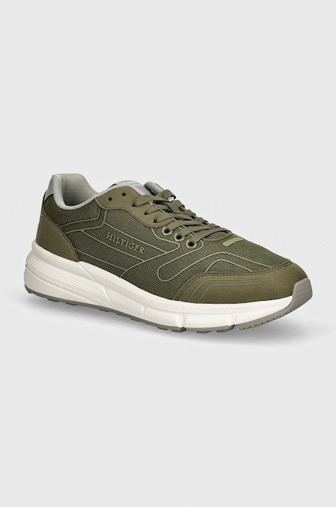 Tommy Hilfiger sneakers FASTON MODERN MIX culoarea verde, FM0FM05246
