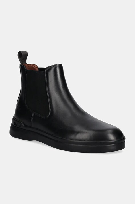 Liu Jo ghete chelsea de piele DUKE 02 barbati, culoarea negru, 7G4003PX24122222
