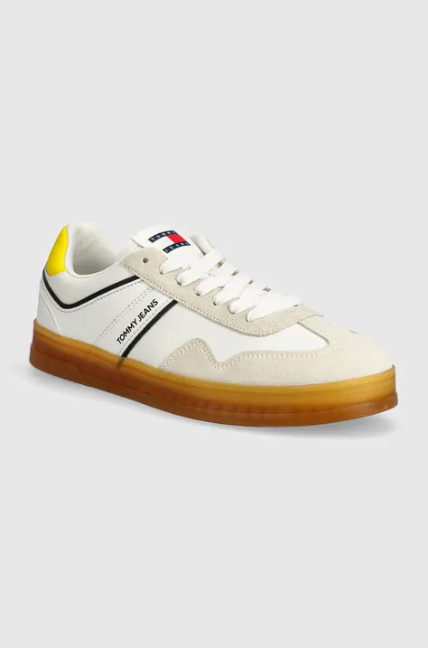 Кросівки Tommy Jeans TJM LEATHER RETRO CUPSOLE колір білий EM0EM01414