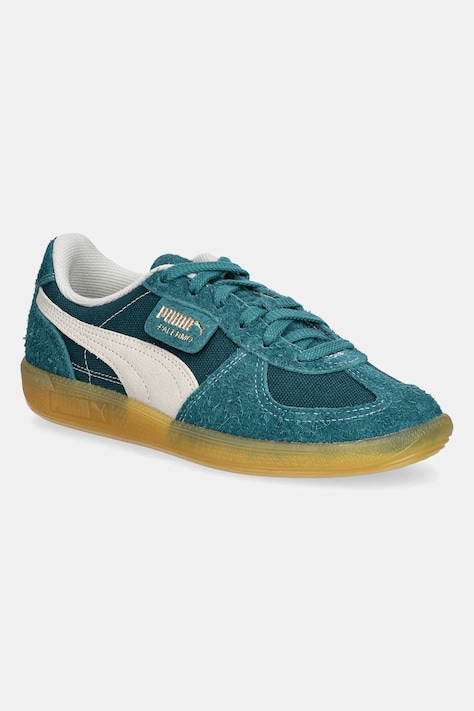Puma sneakers din piele intoarsă Palermo Vintage culoarea verde, 396841