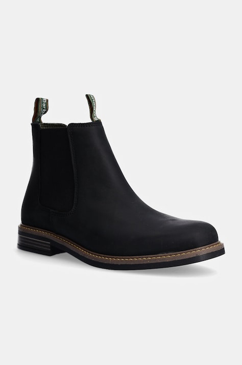 Gležnarji iz nubuka Barbour Farsley črna barva, MFO0244BK11