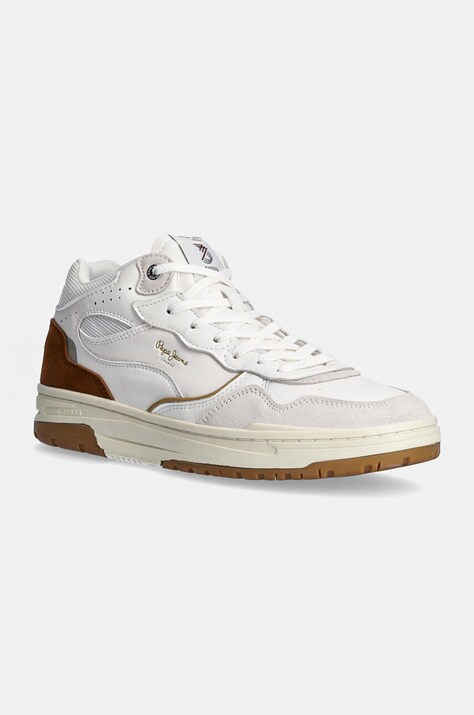 Kožené sneakers boty Pepe Jeans PMS00032 bílá barva, CHESTER EVOLUTION M