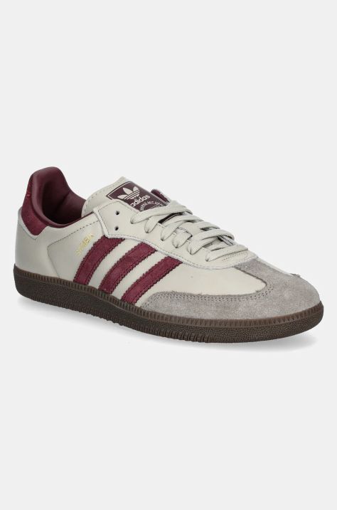 Kožne tenisice adidas Originals Samba OG boja: siva, ID1482