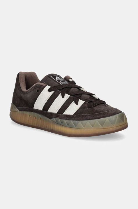 Semišové sneakers boty adidas Originals Adimatic hnědá barva, ID3947