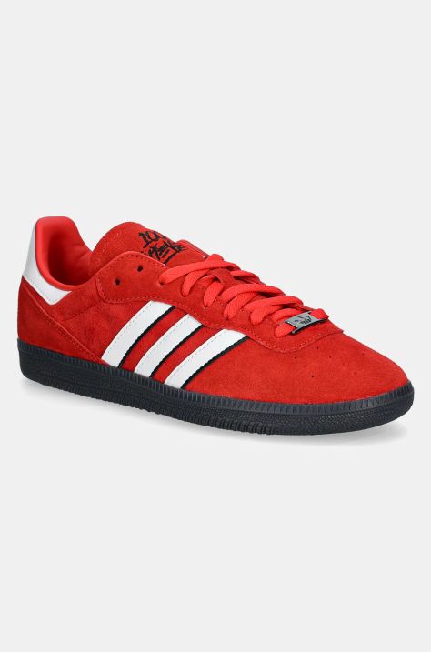 adidas Originals sneakers din piele întoarsă 100 Thieves Palos Hills culoarea roșu, JI4306