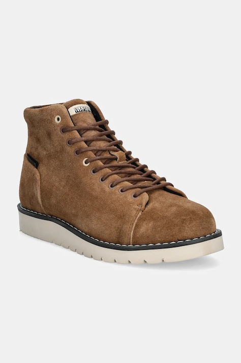 Napapijri pantofi de piele intoarsa CONIFER barbati, culoarea maro, NP0A4IKQ.W0B