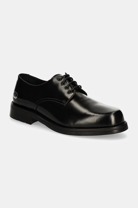 Karl Lagerfeld pantofi de piele KRAFTMAN barbati, culoarea negru, KL11424