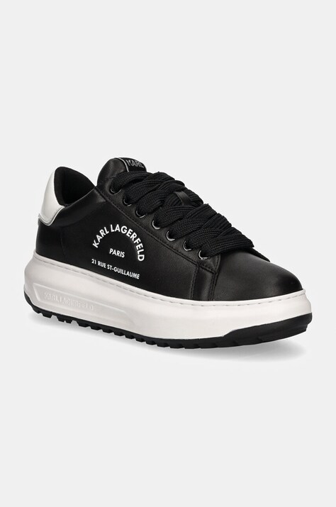 Karl Lagerfeld sneakers din piele KAPRI culoarea negru, KL57538
