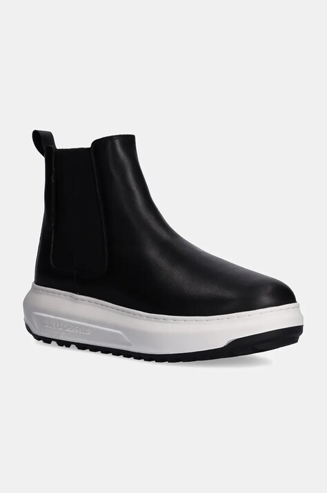 Karl Lagerfeld ghete chelsea de piele KAPRI LUG barbati, culoarea negru, KL57540