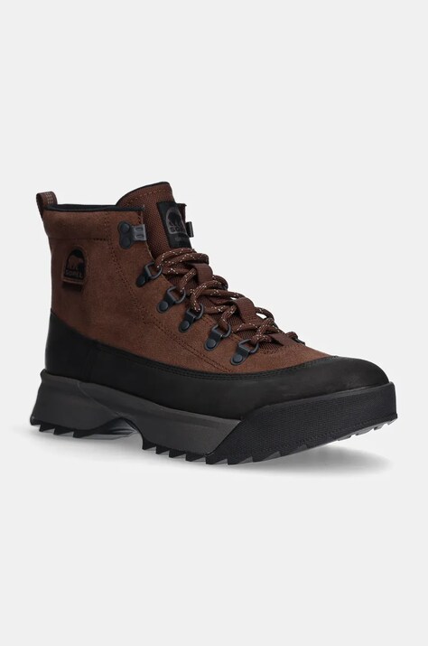 Sorel bocanci de piele SCOUT 87 PRO BOOT PLUS W barbati, culoarea maro, 2084861256