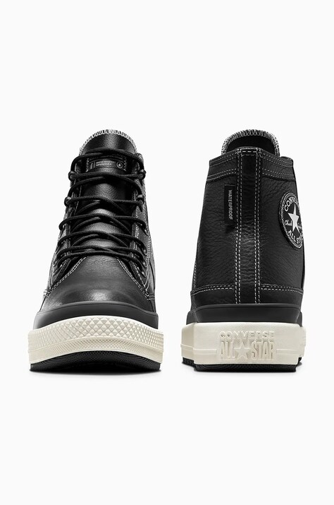 Шкіряні кросівки Converse Chuck Taylor All Star Equip Waterproof — AW24-OBM2BW, чорний — фото 2