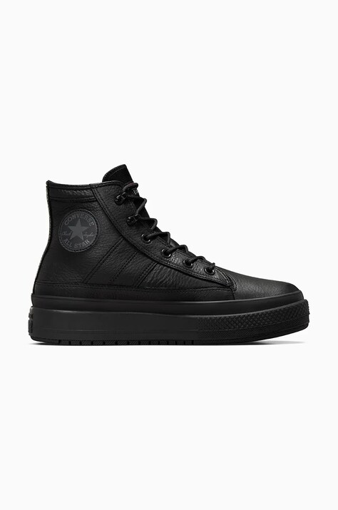 Converse sneakers din piele Chuck Taylor All Star Equip Waterproof culoarea negru, A08557C