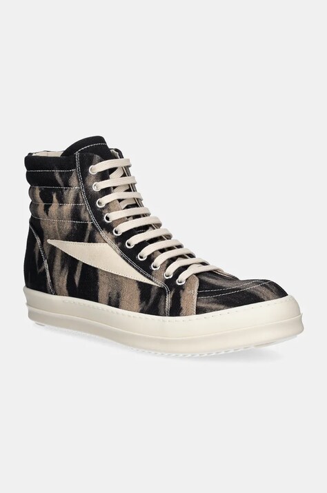 Кеди Rick Owens Vintage High Sneaks чоловічі колір чорний DU02D2810.DBSULV