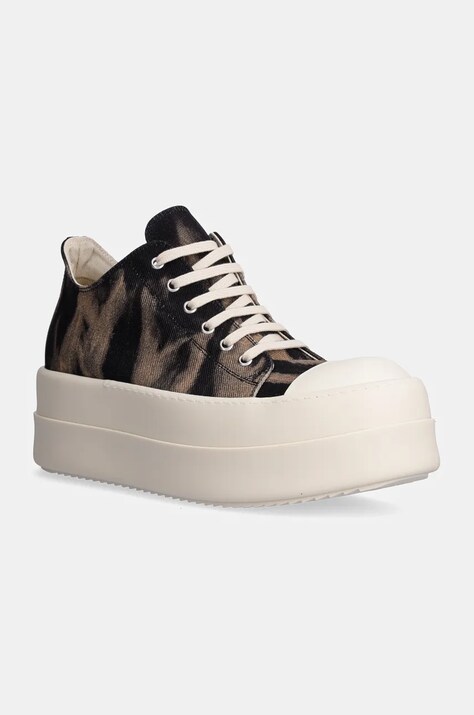 Кеды Rick Owens Double Bumper Low Sneaks мужские цвет чёрный DU02D2832.DBSUN