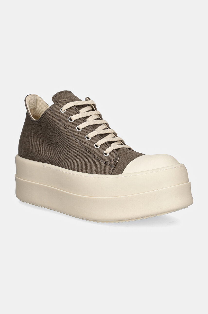 Tenisky Rick Owens Double Bumper pánské, šedá barva, DU02D2832.DO