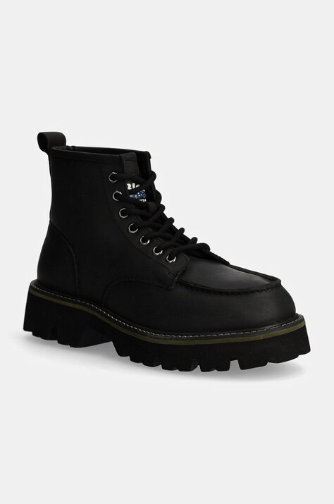 Blauer ghete de piele RUSK barbati, culoarea negru, F4RUSK03.LEP