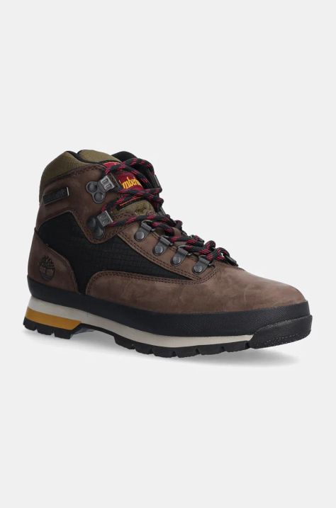 Trapery, model iz nubuka Timberland Euro Hiker rjava barva, TB0A6DYHW071