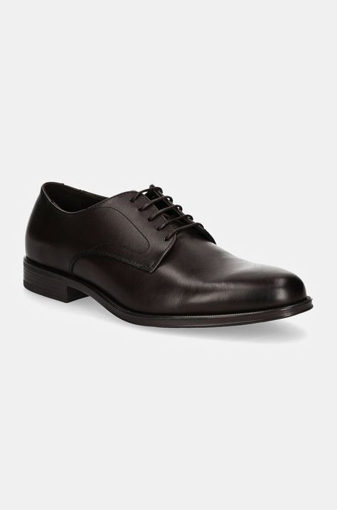 Δερμάτινα κλειστά παπούτσια Hackett London DUKE MASTER χρώμα: καφέ, HMS21407