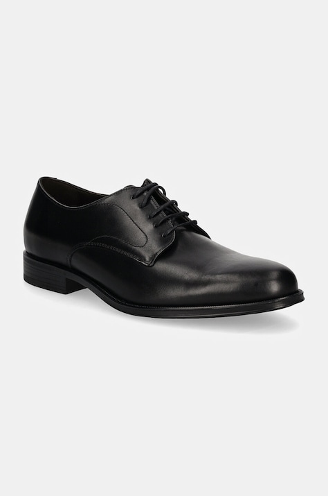 Hackett London pantofi de piele DUKE MASTER barbati, culoarea negru, HMS21407