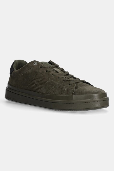 Semišové sneakers boty G-Star Recruit zelená barva, GR533068AM