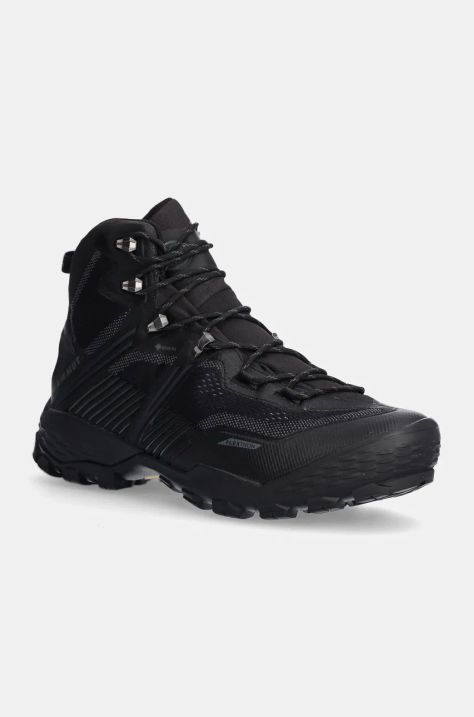 Topánky Mammut Ducan II High GTX pánske, čierna farba, jemne zateplené, 3030.05040