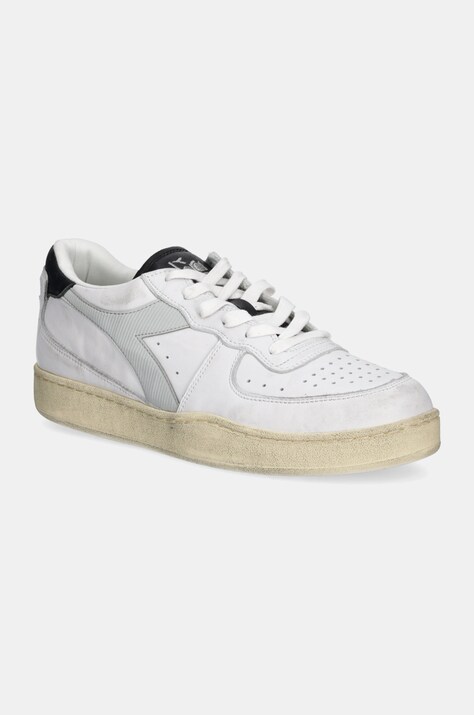 Kožené tenisky Diadora Mi Basket Low Used biela farba, 201.181233.C9304