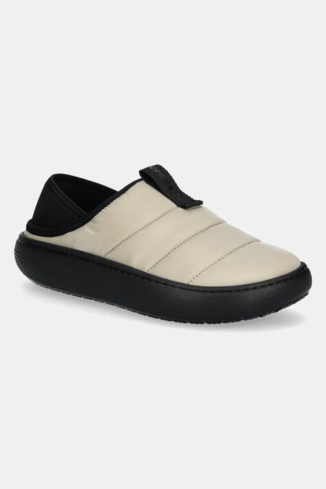 Crocs kapcie Classic Puff Moc kolor beżowy 210706