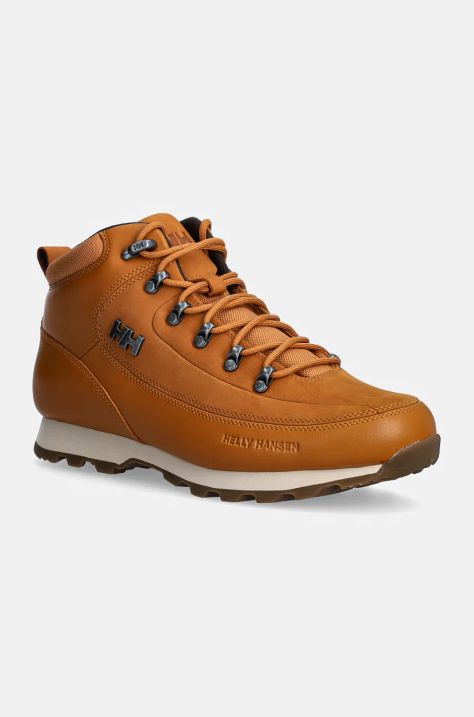 Helly Hansen buty skórzane The Forester Premium męskie kolor brązowy lekko ocieplone 12030