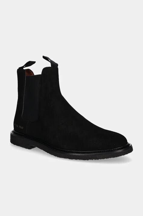 Замшевые ботинки Common Projects Chelsea in Waxed Suede мужские цвет чёрный 2446.7547