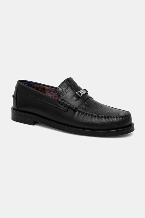 Кожаные мокасины Naked Wolfe Roma мужские цвет чёрный Roma Black Croc