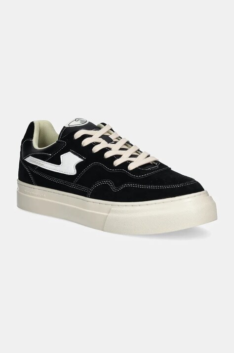Stepney Workers Club sneakers din piele intoarsă Pearl S-Strike Suede culoarea negru, YA23015