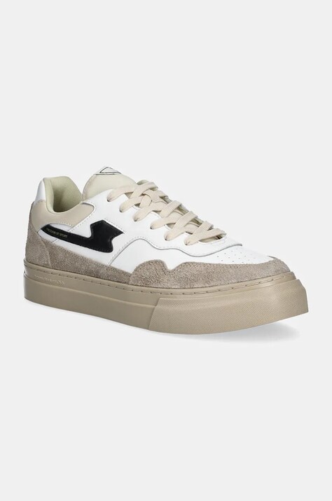 Stepney Workers Club sneakers din piele Pearl S-Strike Geo-Merged culoarea alb, YA24500