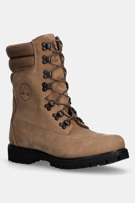 Timberland nubuck shoes Premium Tall Lace beige color TB0A2MYWEN31