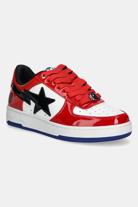 A Bathing Ape leather sneakers BAPE STA #1 M2 red color 1K80191301