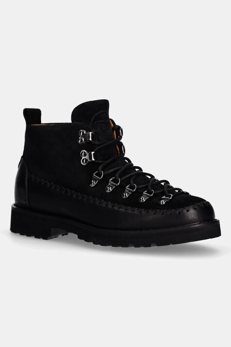 Fracap leather shoes Magnifico Indian men's black color MAGNIFICO.M120.INDIA.BL