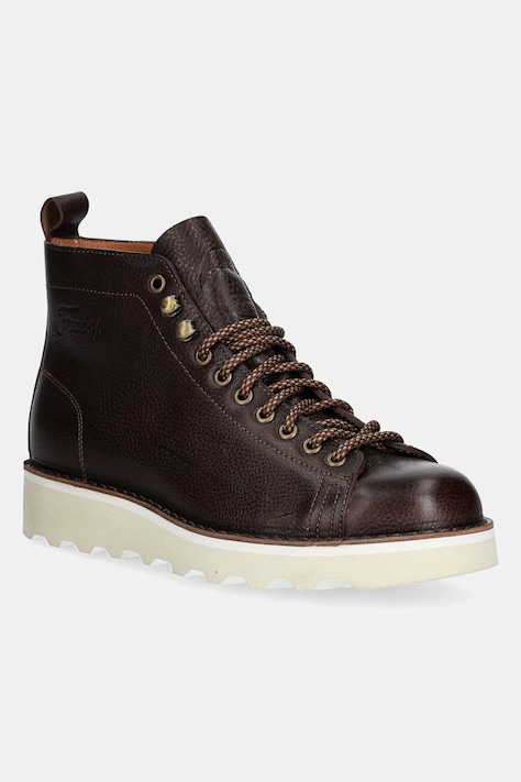 Fracap leather shoes Monkey 750 men's brown color MONKEY.R200.750T.DI.MR