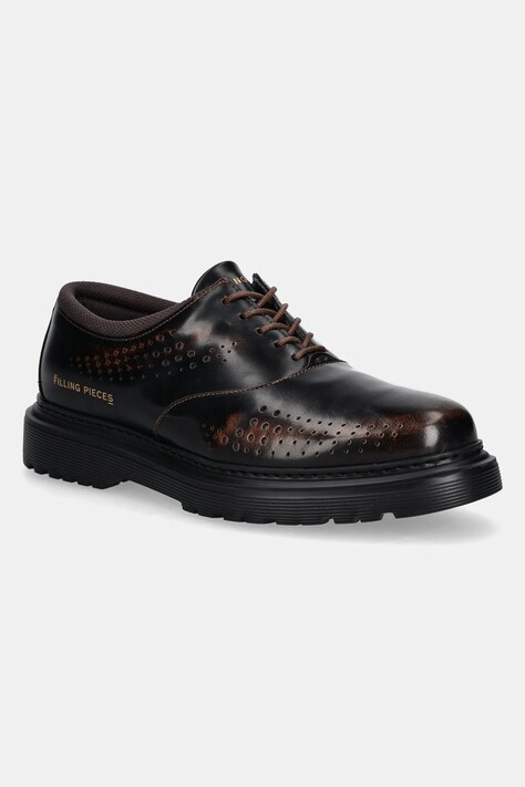 Polobotky Filling Pieces Derby Gradient pánské, hnědá barva, 74927892057