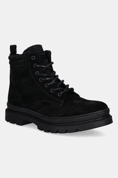 Filling Pieces boots Josh Suede men's black color 73722791861