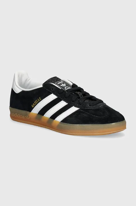 Σουέτ αθλητικά παπούτσια adidas Originals Gazelle Indoor χρώμα: μαύρο, JI2060