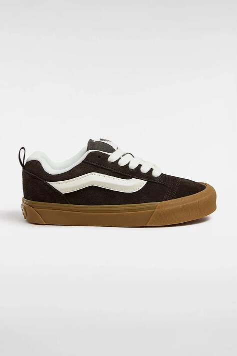 Vans tenisi din piele intoarsa Knu Skool culoarea maro, VN000CS0D4C1