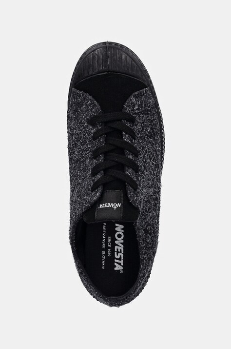 Замшеві кеди Novesta Star Master Hairy Suede — AW24-OBU0FF, чорний — фото 4