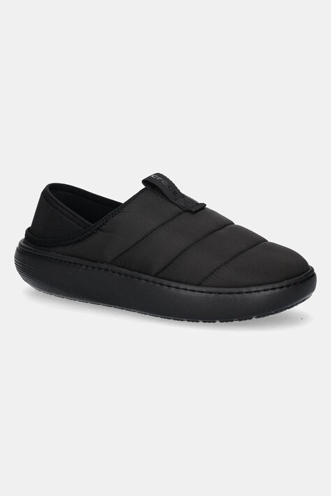 Crocs papuci de casă Classic Puff Moc culoarea negru, 210706