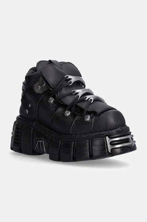 Tenisky New Rock Negro Tower + Negro Acero černá barva, M-106-VS1