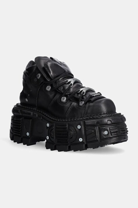 New Rock sneakers din piele culoarea negru, M-TANK106-C2