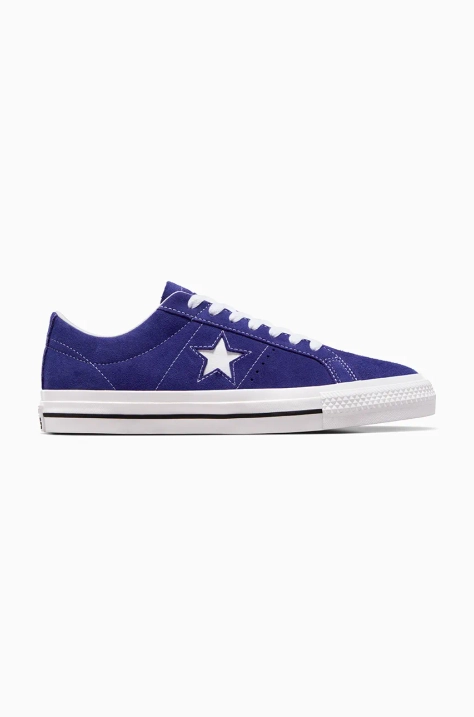 Велурени маратонки Converse One Star PRO в тъмносиньо A09230C