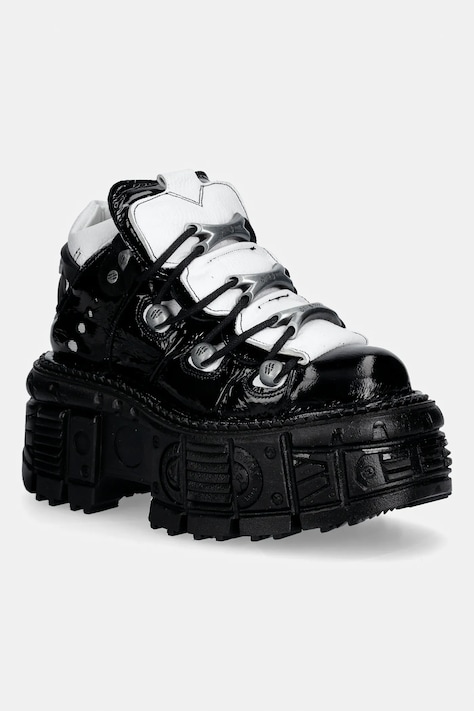 New Rock sneakersy skórzane M-106-S119 Ankle Boot Imperfect kolor czarny M-106-S119