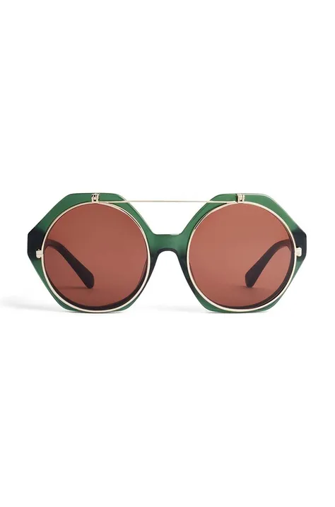 Детские солнцезащитные очки Mini Rodini цвет зелёный