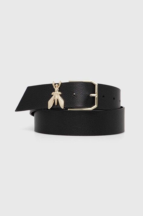 Patrizia Pepe curea de piele femei, culoarea negru, 8W0044 L001